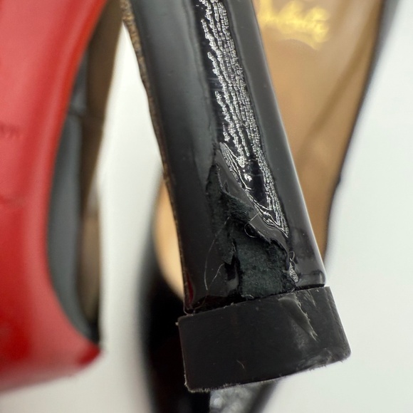 CHRISTIAN LOUBOUTIN DECOLETTE 868 BLACK PUMPS SIZE 38 - Picture 2 of 5